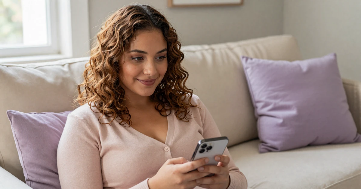 Smiling woman with warm window light representing attraction research and dating insights